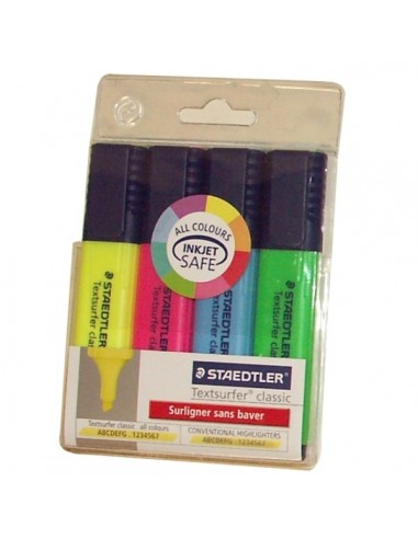 POCHETTE 4 SURLIGNEURS FLUO STAEDLER